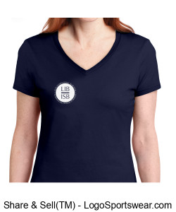 Hanes Ladies Perfect-T V-Neck T-Shirt Design Zoom